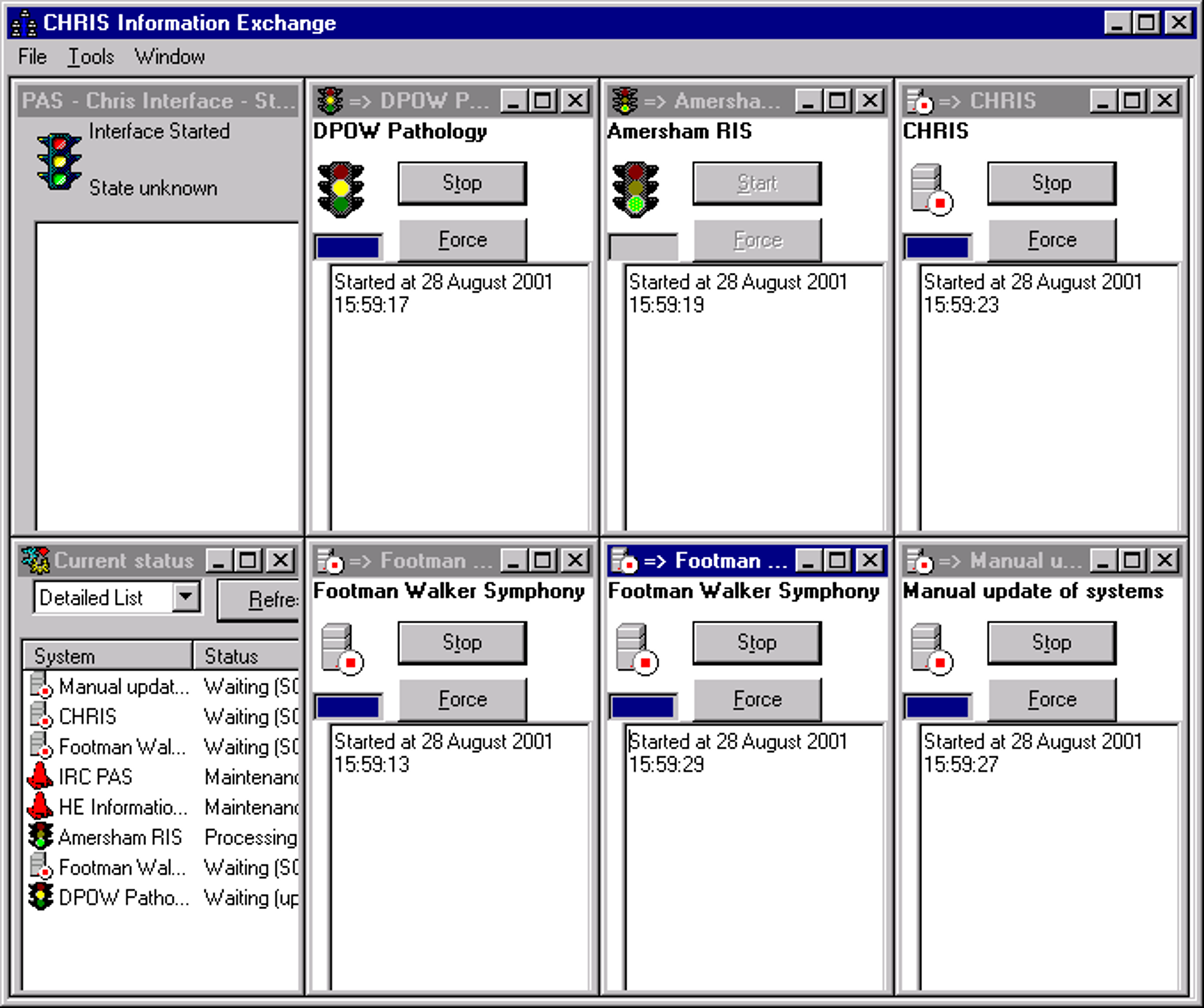 User interface for CHRIS Information Exchange